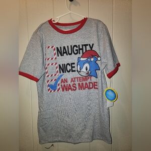 Gray Sonic the Hedgehog Graphic T-Shirt